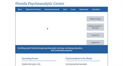 Desktop Screenshot of floridapsychoanalytic.org