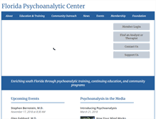 Tablet Screenshot of floridapsychoanalytic.org